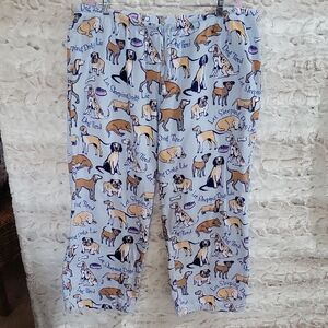 Pajamagram Dog Print Pajama Pants Plus Size 2X 100% Cotton, Dog Lovers, Lounge